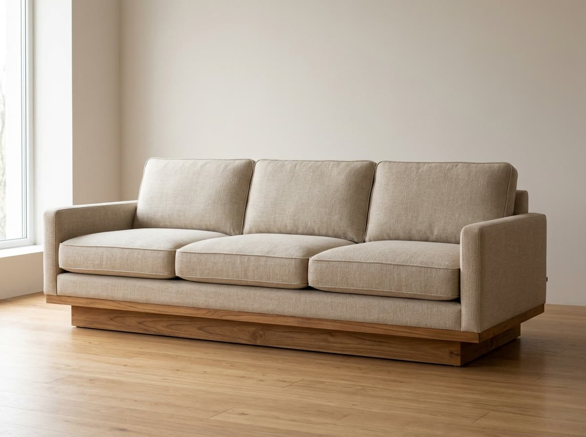 Prana 3-Seat Modular Sofa on solid teak base plinth