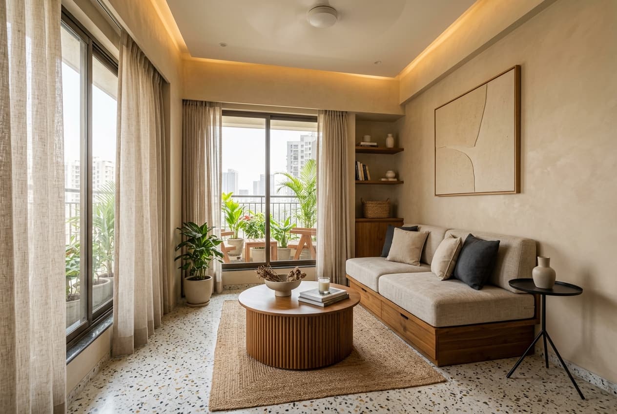 Niyata Seating collection in an urban Indian apartment